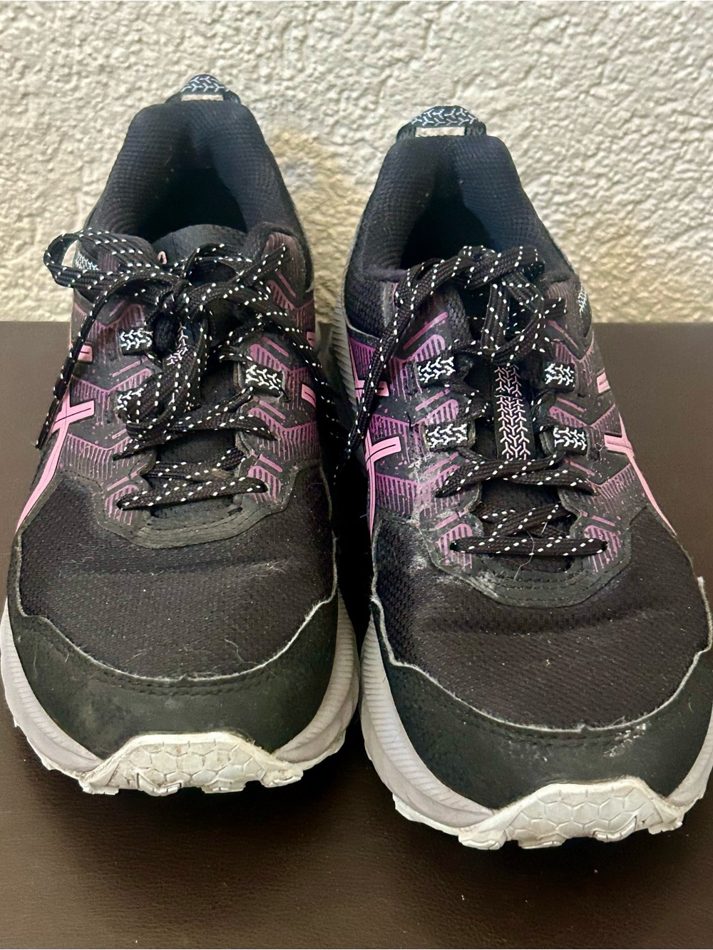 ASICS Women's Black and Pink Running Shoes